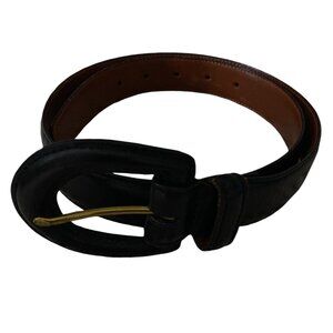 COACH Leather Belt Burnished Cowhide Black 3901 USA Vtg MEDIUM
